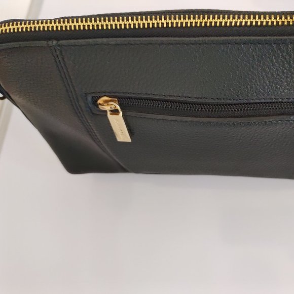 Pierre Carden Paris Black Leather Bag Pouch - Picture 5 of 7